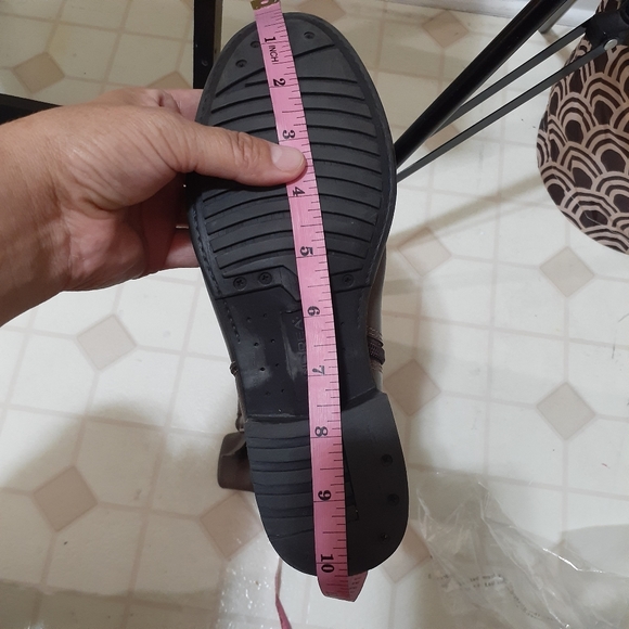 Women's Distressed Leather Mid Boots Size 7 - Picture 7 of 8